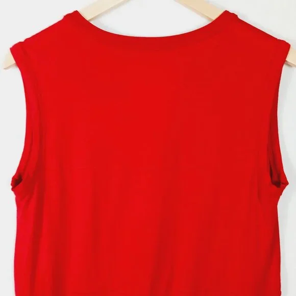 Athleta, Red dress, Size Medium, Sleeveless, V Neck, Soft, Athleisure, Sporty - Picture 5 of 14